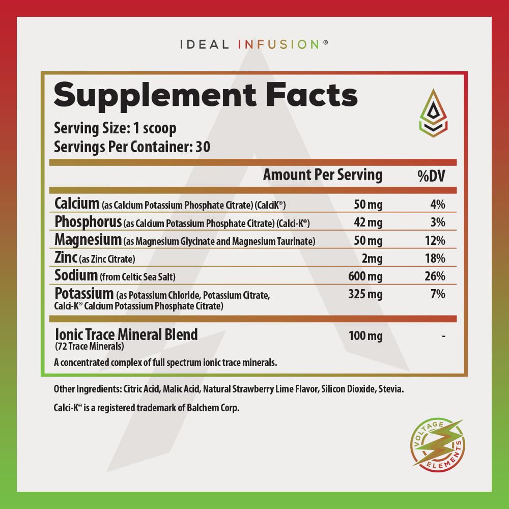 Celtic Sea Salt Electrolyte Powder: Magnesium Glycinate & Taurate - Ionic Trace Minerals & Potassium Hydration Booster - Zero Sugar, 30 Servings - Blood Orange Bolt