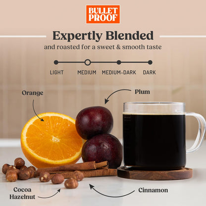Bulletproof Original Medium-Roast Single-Serve Coffee Pods, 24 Count, 100% Arabica Beans, Clean Coffee Tested for Toxins