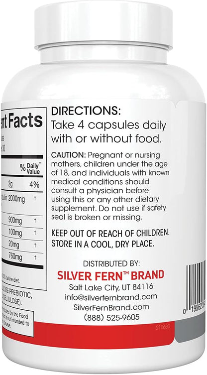 Silver Fern Cleanse - Daily Gut - 1 Bottle - 120 Capsules - 30 Day Supply | Immunoglobulin G, A & M -(IgG, IGA, IgM) - Digestive System & Immune System Support - Postbiotic