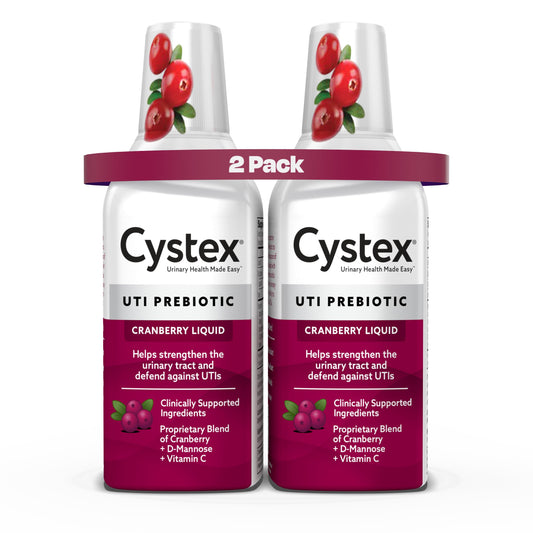 Cystex Urinary Tract Infection Support & Prevention - Cranberry Prebiotic Supplement with D-Mannose & Vitamin C for UTI Protection & Urinary Health Maintenance - 7.6 fl oz (Pack of 2) CystexBuy Supplements Australia