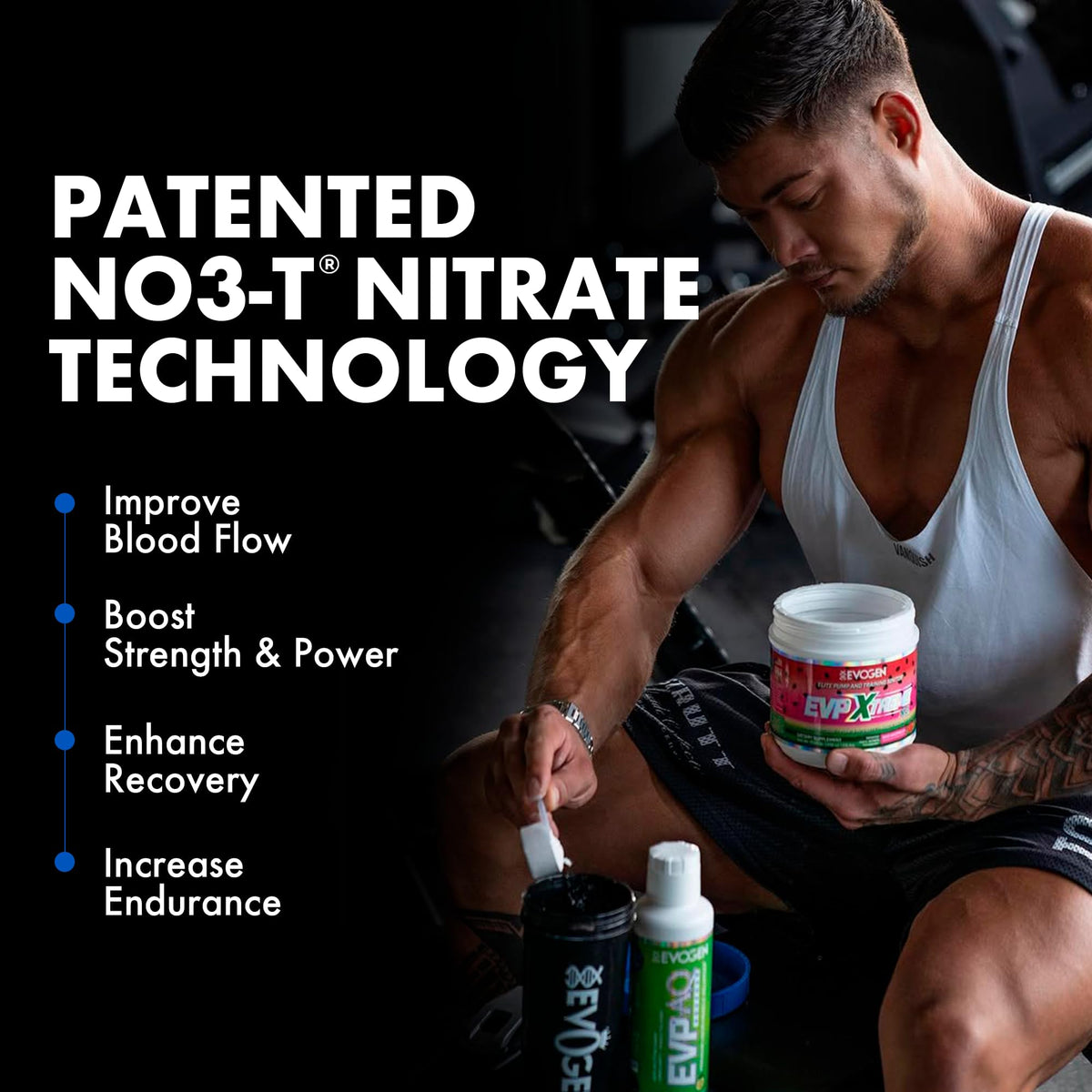 Evogen EVP Xtreme NO Pre-Workout for Men & Women | Sour Candy | 40 Servings | Arginine nitrate, L-citrulline, beta-alanine, creatine and coconut water; caffeine and yohimbe for energy and pumps