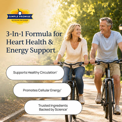 CardioClear7 - Coq10 PQQ Heart Supplement - Shilajit for Daily Wellness | 3-in-1 Heart Support, For Energy & Circulation, Enhanced Absorption With Shilajit, One Capsule Daily, 30 Day Supply