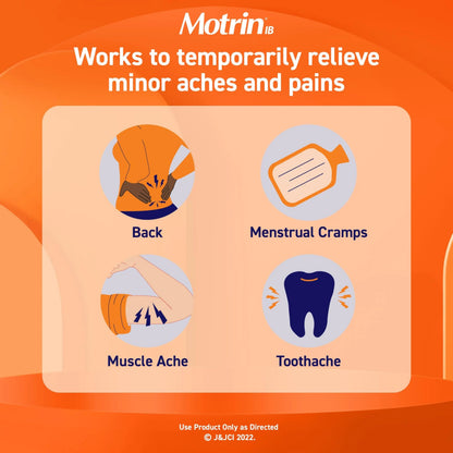 Motrin IB, Ibuprofen 200mg Tablets, NSAID Pain & Fever Reliever for Headache, Backache, Muscular Aches, Arthritis Pain Reliever, 50 Travel Packets of 2, 100 ct MotrinBuy Supplements Australia