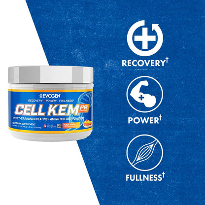 Evogen Cell K.E.M. PR Creatine | Raspberry Lemonade | 30 Servings | 4:1:1 BCAA ratio with added EAAs, NO3-T nitrate and KSM-66 ashwagandha for blood flow, recovery and muscle fullness