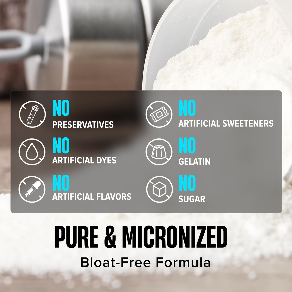 Nutrex Research Micronized Creatine Monohydrate Powder - 200 Servings (1KG) Pure, Unflavored Creatine Monohydrate Supplement for Muscle Gain, Strength and Performance, 5G Per Serv (2.2lbs)