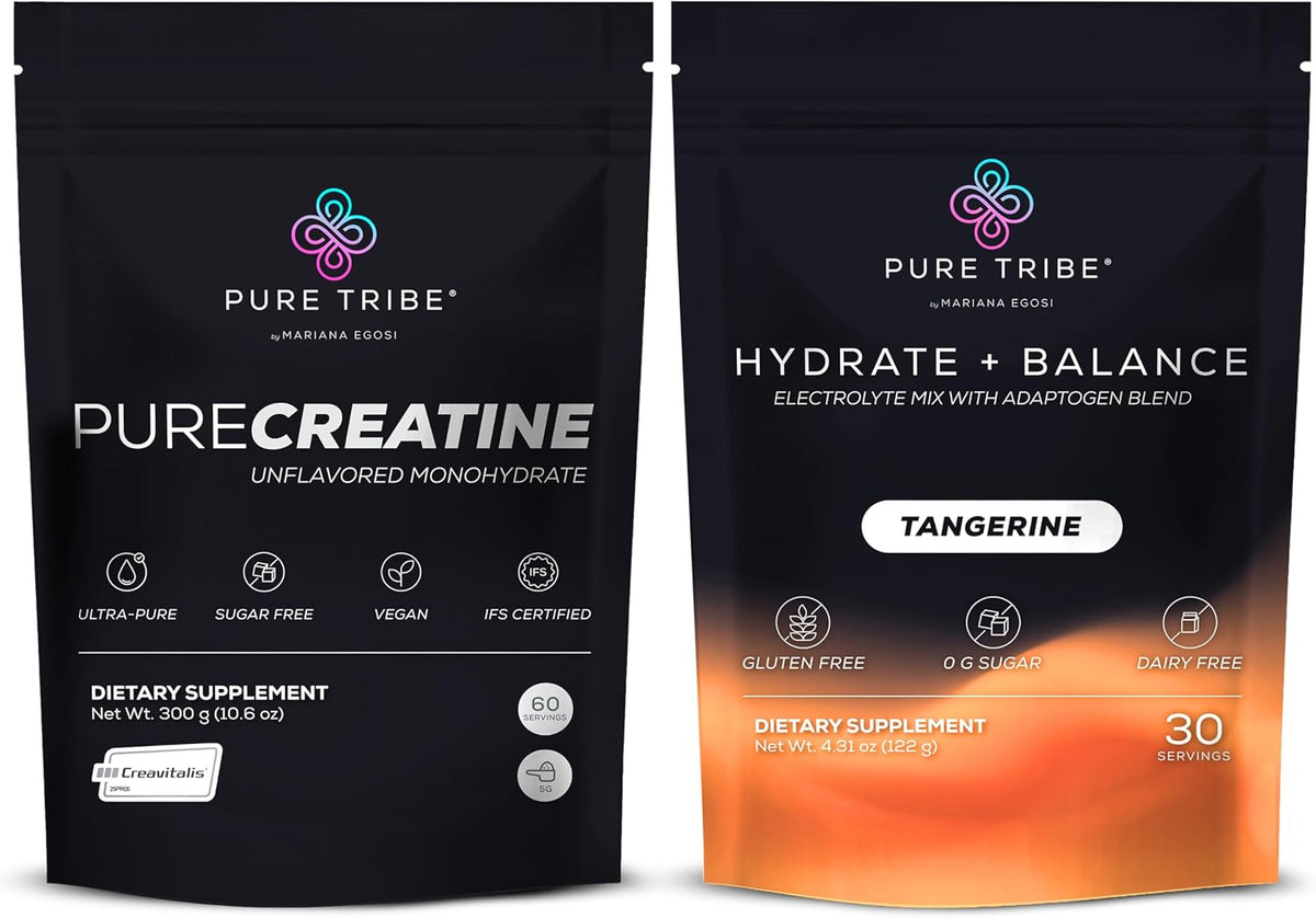 PureCreatine Micronized Creatine Monohydrate Powered by Creavitalis – Hydrate + Balance Electrolytes Powder Packets for Energy, Recovery, & Hydration – Vegan & Sugar-Free