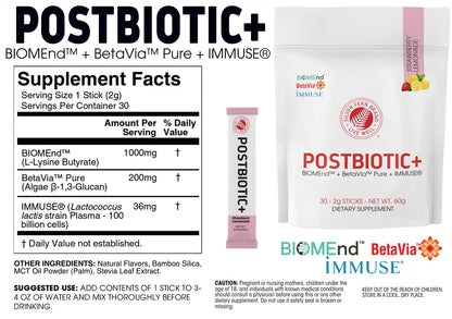 Silver Fern Brand Postbiotic+ – Postbiotic Supplement | with BIOMend™, BetaVia™ & Immuse® – Supports Gut Microbiome Balance & Daily Wellness – 30 Capsules (1 Pack)