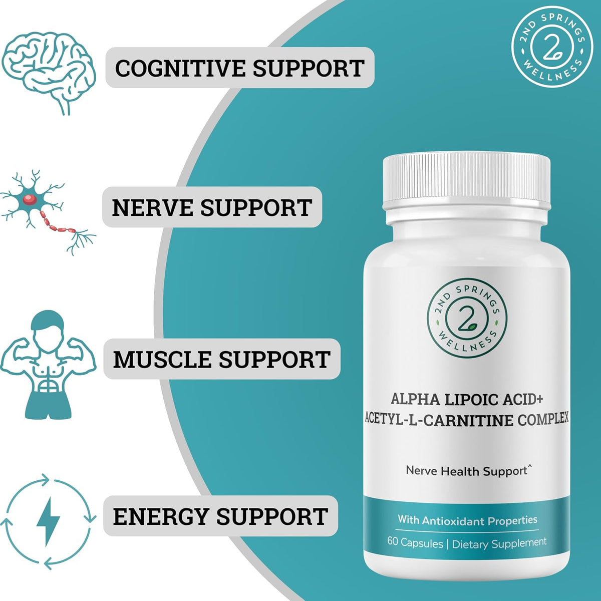 ALA & ALC Complex + Brain Support + Magnesium Bisglycinate Bundle | Energy, Focus, Memory, Cognitive Support, Nerve Health, Calm & Daily Wellness
