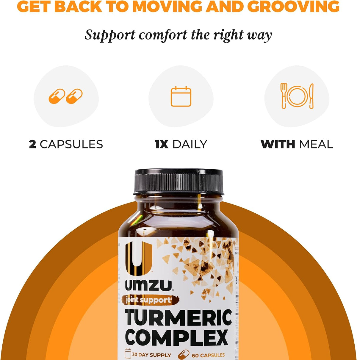 UMZU Turmeric Curcumin Supplement, 30 Day Supply | Bromelain, Boswellia and BioPerine Black Pepper, Joint Support, Immune Support, Antioxidant Support, Daily Wellness