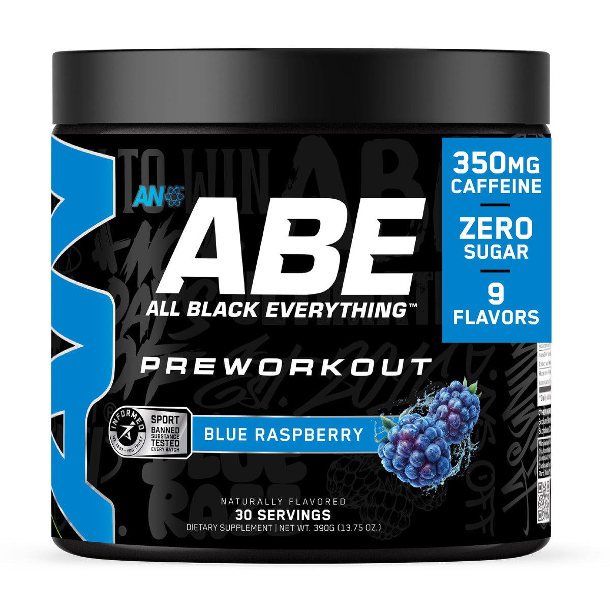 All Black Everything Pre-Workout Powder | Preworkout Energy Drink Mix | 350mg Caffeine | Beta Alanine & Citrulline | Energy Supplement for Men & Women | Baddy Berry | 30 Servings