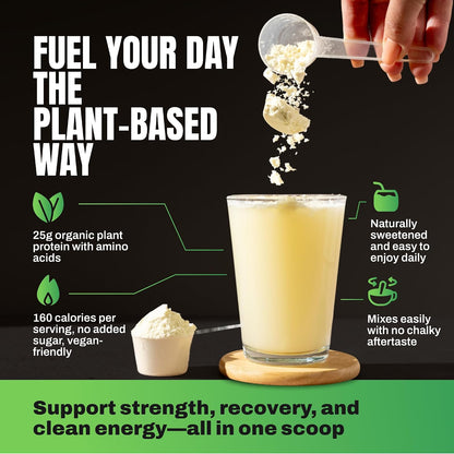 VEDGE Vanilla Protein Powder, Creatine Monohydrate, and Vegan Omega 3, Complete Vegan Performance Stack for Muscle Strength, Endurance & Recovery, Superfood Vitamin A, Vitamin C, and Amino Acids
