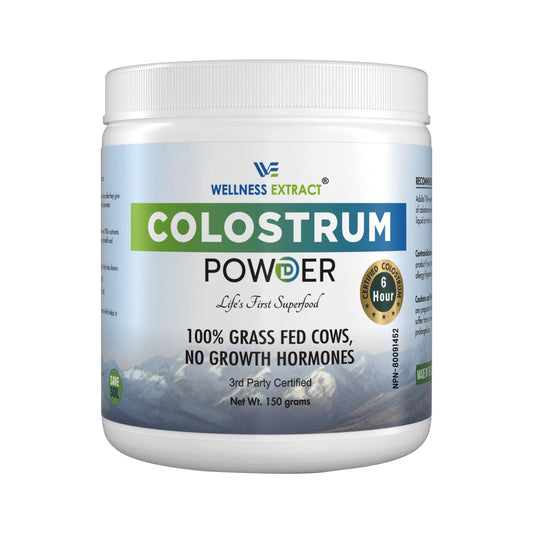 WELLNESS EXTRACT Bovine Colostrum Powder Rich in Protein & Lactoferrin- The True Certified Supplement for Immune Support, Gut Health, Muscle Growth - 150g WELLNESS EXTRACTBuy Supplements Australia