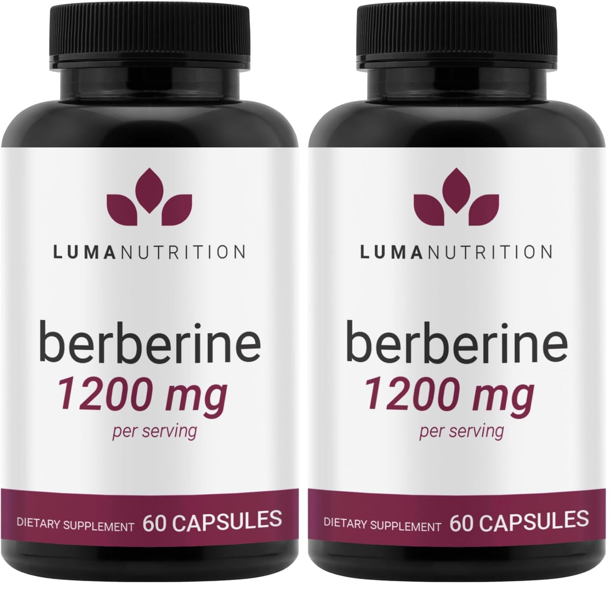 Luma Nutrition Pure Berberine Supplement - Berberina 1200mg - 60 Capsules