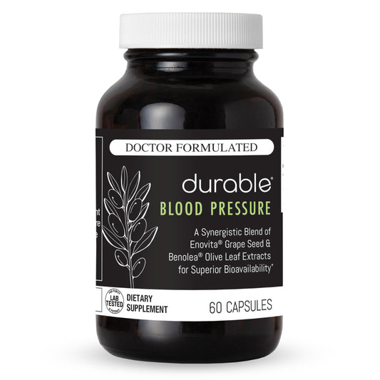 Durable Blood Pressure – Benolea Olive Leaf & Enovita Grape Seed Extract – Healthy Circulation, Nitric Oxide & Artery Support – Doctor Formulated, Vegan, Non-GMO, Made in USA (60 Capsules) DurableBuy Supplements Australia