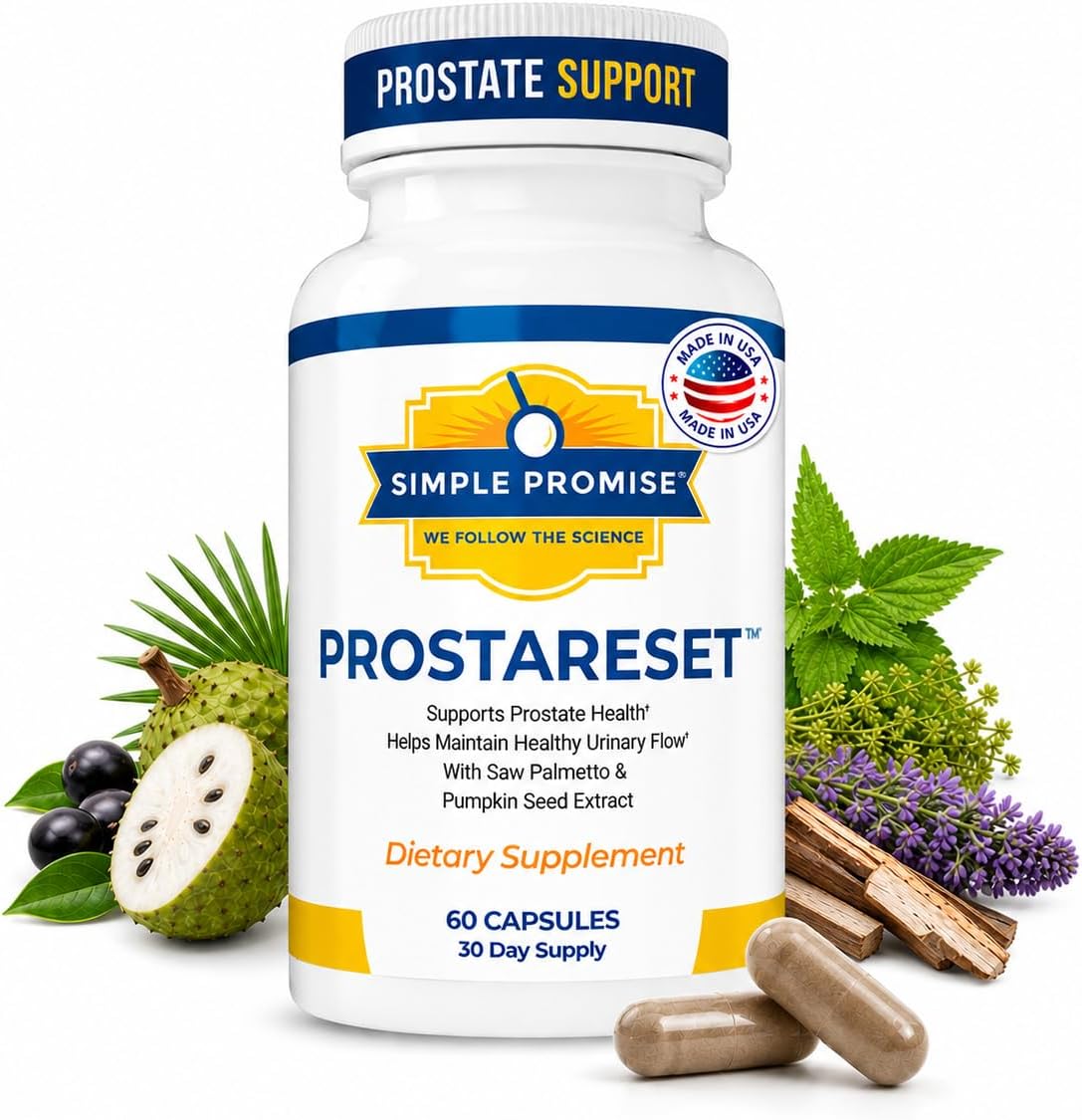 ProstaReset - Prostate Supplement for Men - Saw Palmetto and Pygeum Bark | Daily Prostate Formula, Urinary Flow Support, With Beta-Sitosterol and Zinc, One Capsule Daily, 30 Day Supply