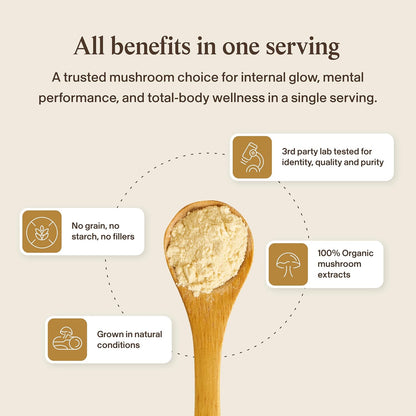 Real Mushrooms Tremella Mushroom Powder – Organic Tremella Extract from Fruiting Body – for Daily Wellness Routine – Vegan, Non-GMO, No Fillers – 150 Servings Mushroom Blend Supplements