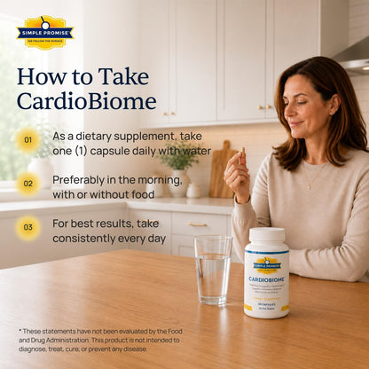 CardioBiome - CoQ10 Probiotic with Artichoke Extract - Heart Health Support | Probiotic Heart Blend, Circulation and Gut Support, Artichoke Extract, Simple Once-Daily Routine, Non-GMO, 30-Day Supply