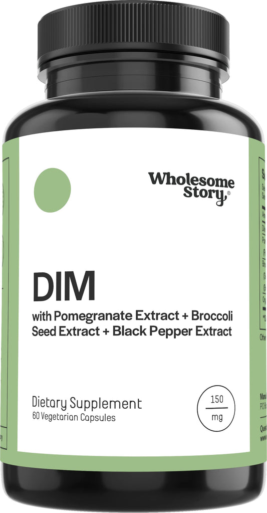 DIM Supplement Women | DIM SGS | Pomegranate, Broccoli and Black Pepper Blend | Estrogen & Hormone Balance for Women | Cell and Tissue Health | 60-Day Supply | Clean Label Project Certified Wholesome StoryBuy Supplements Australia