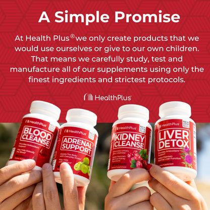 Health Plus Blood Cleanse Herbal Supplement, 90 Capsules, 45 Servings | Gluten free herbal ingredients; supports healthy blood circulation and everyday overall wellness