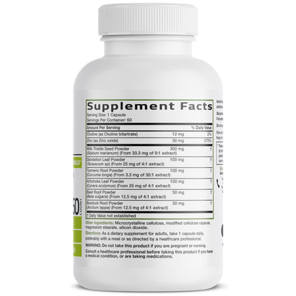 Bronson Liver Detox Advanced Detox & Cleansing Formula Supports Health Liver Function with Milk Thistle, Dandelion Extract, Turmeric, Artichoke Leaf & More, Non-GMO, 60 Vegetarian Capsules