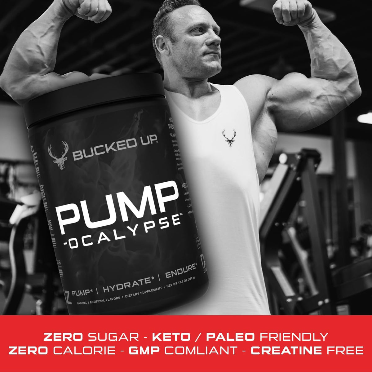 Pump-ocalypse Blood Raz | Nitric Oxide and L Arginine Supplement with Citrulline Malate, GlycerPump | Ultimate N.O. Booster | Lean Muscle Support for Blood Flow, Vascularity, Hydration and Endurance