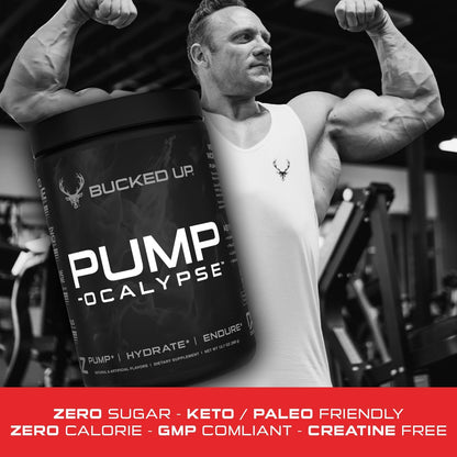 Pump-ocalypse Blood Raz | Nitric Oxide and L Arginine Supplement with Citrulline Malate, GlycerPump | Ultimate N.O. Booster | Lean Muscle Support for Blood Flow, Vascularity, Hydration and Endurance