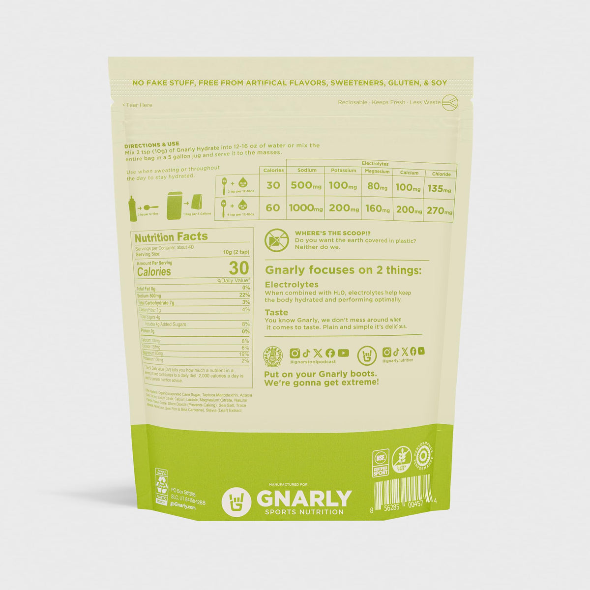 Gnarly Nutrition Hydrate Electrolyte Powder – Orange Pineapple Exercise Hydration Drink Mix – NSF Sport Certified – Electrolyte Solution, Performance & Recovery – Orange Pineapple, 14.10 oz