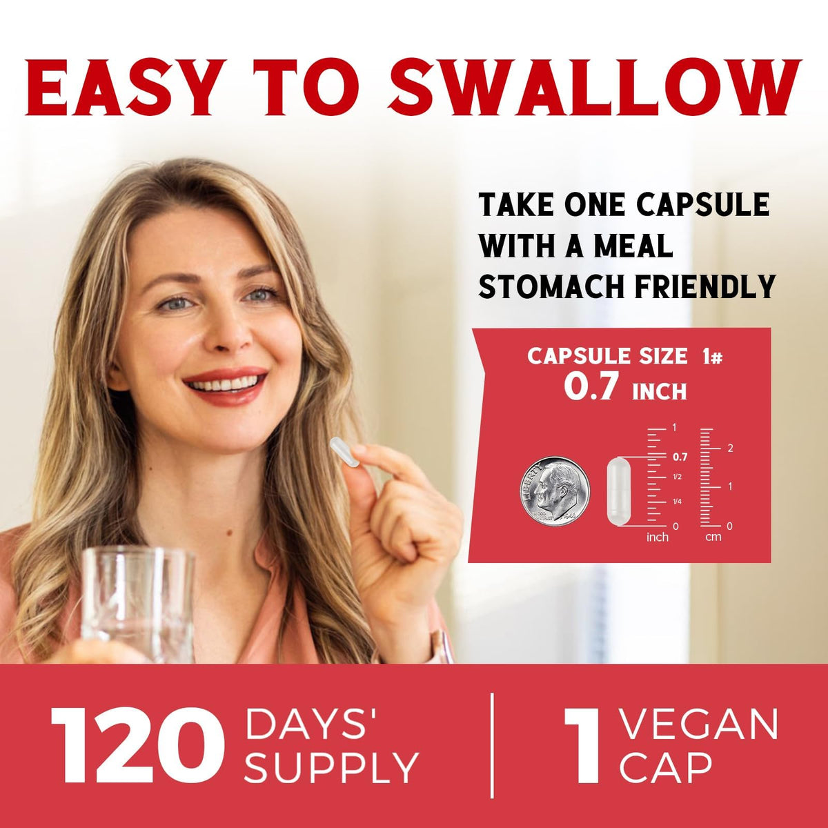 Iron Supplement for Women & Men, with Vitamins C, B6, B12 & Folate | for Iron Deficiency, Blood Building & Energy Support, Stomach Friendly, Better Absorption, Non-GMO, No Gluten, 60 Vegan Caps