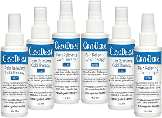 CryoDerm 4 oz Spray Cold Therapy (6 Pack) CryoDermBuy Supplements Australia