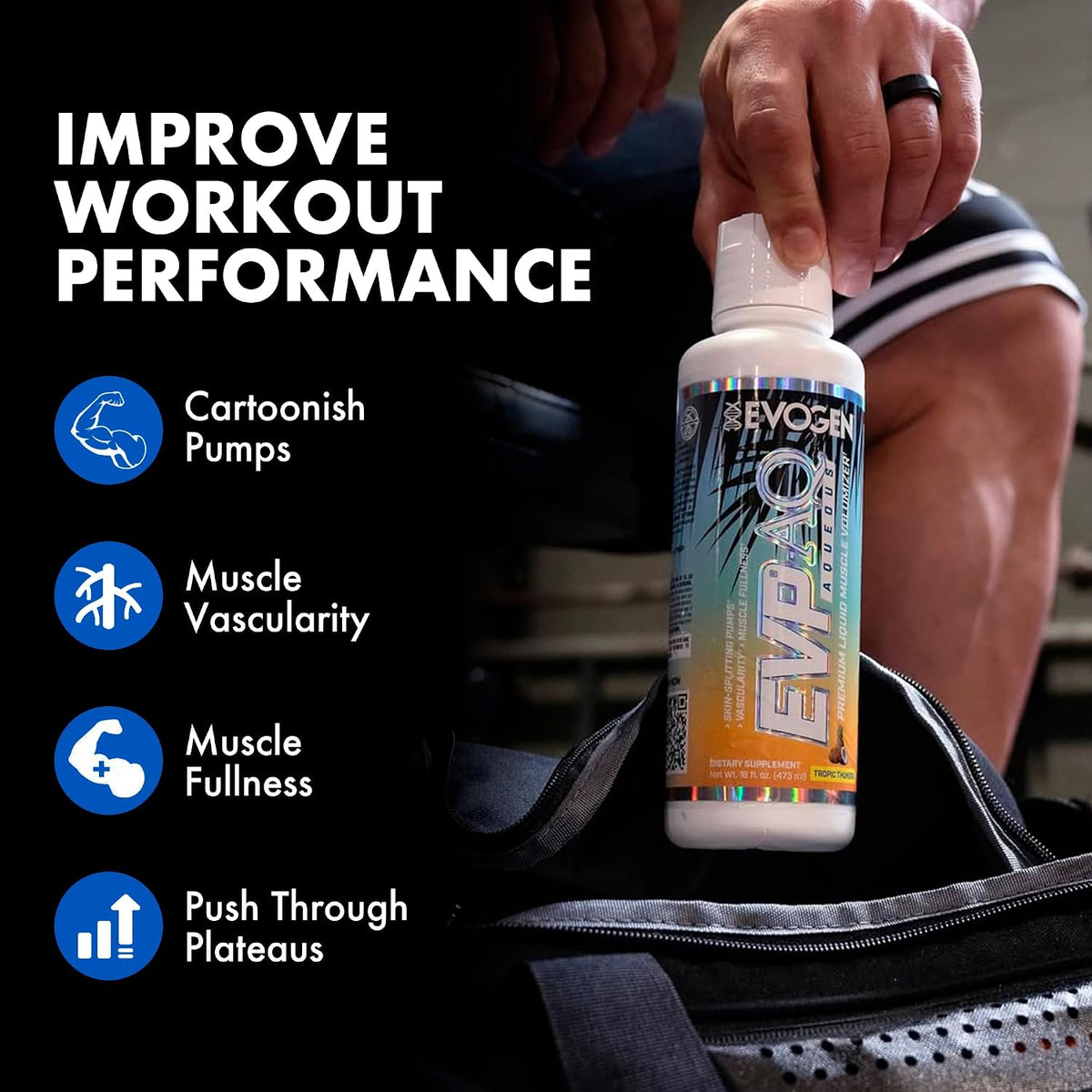 Evogen EVP Xtreme NO + EVP AQ Bundle | Tropic Thunder | Pre-workout powder plus liquid glycerol volumizer for pumps, energy, hydration and vascularity