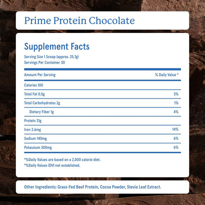 Equip Foods Prime Protein Powder Chocolate & Grass Fed Collagen Powder Unflavored