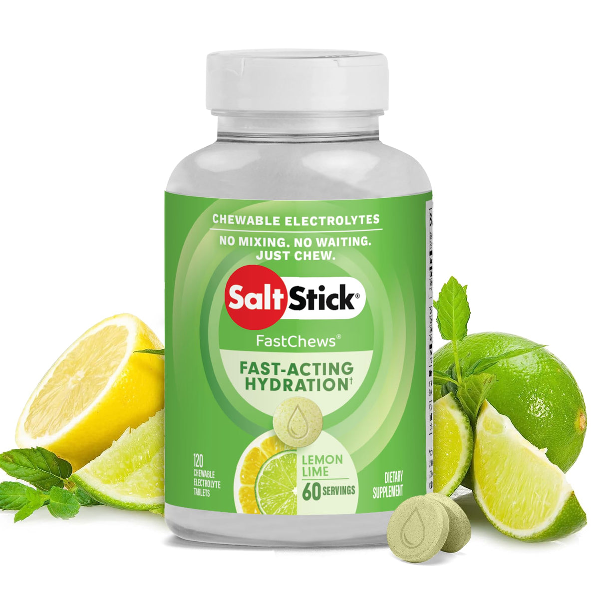 SaltStick High Sodium Electrolyte FastChews - Mixed Berry, 60 Tablets
