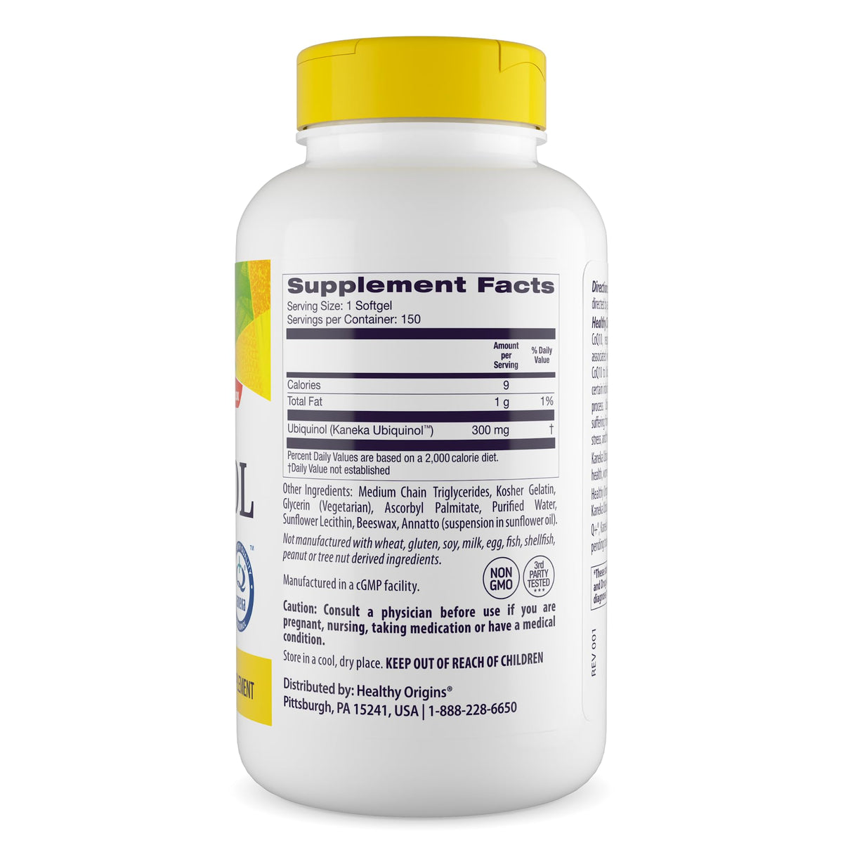 Healthy Origins Ubiquinol CoQ10 300 mg, Kaneka, 60 Softgels