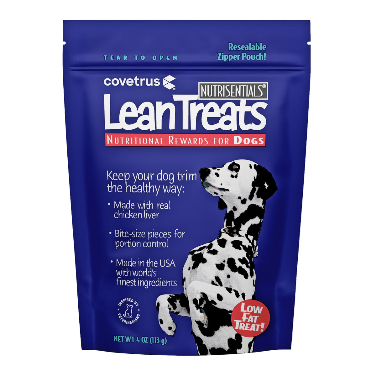Covetrus Nutrisential Lean Treats for Dogs - Small, Medium & Large Dogs (K9) - Nutritional Low Fat, Bite-Size - Soft Chicken Flavor - Chicken Flavor - 3 Pack - 4oz