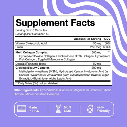 Vital Vitamins Multi Collagen Complex Plus Capsules + Resveratrol Capsules