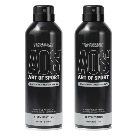 Art of Sport Muscle Relief Spray for Men– Pain Relief for Sore Muscles & Joints– Menthol Cooling & Heating Spray for Back, Neck, Knee, Shoulder, Hip– Cool & Heat– Made for Athletes– 5 fl oz. Pack of 2 Art of SportBuy Supplements Australia