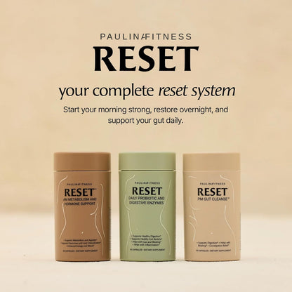 Paulina FITNESS Reset Detox Duo AM + PM Weight Loss Support Bundle | Supports Metabolism, Appetite Control, Digestion & Overnight Detox, 30-Day Supply, Vegan, Gluten & Cruelty-Free