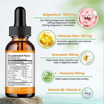 Liquid Magnesium & Iron Supplement Pineapple Flavor