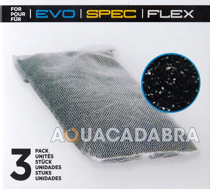 Fluval Spec/Evo/Flex Activated Carbon, Replacement Aquarium Filter Media, 3-Pack, A1377 | Replacement Aquarium Filter Media