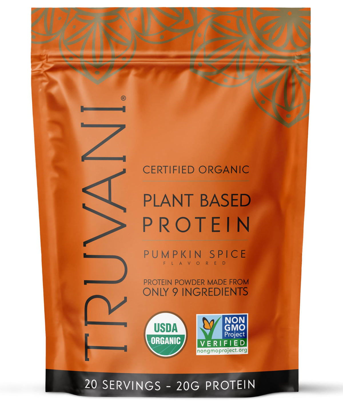 Truvani Organic Plant Based Protein Powder | Vanilla | 18 Servings | Vegan | 20g Pea Protein | Keto | Gluten & Dairy Free | Low Carb | No Added Sugar