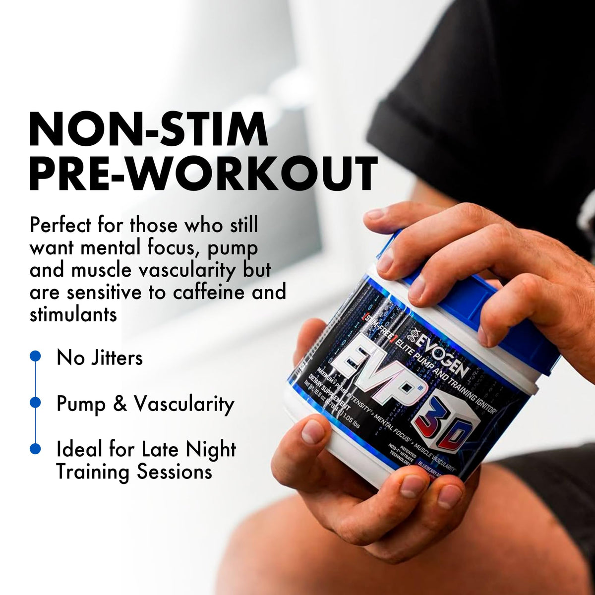 Evogen EVP 3D Stim Free Pre-Workout | Citrus Candy | 40 Servings | Arginine nitrate, L-citrulline, beta-alanine and creatine with lion's mane, L-tyrosine and DMAE for pumps and focus