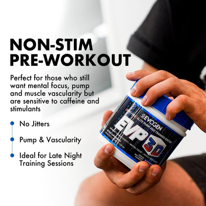 Evogen EVP 3D Stim Free Pre-Workout | Citrus Candy | 40 Servings | Arginine nitrate, L-citrulline, beta-alanine and creatine with lion's mane, L-tyrosine and DMAE for pumps and focus