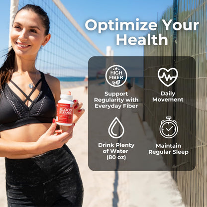 Health Plus Blood Cleanse Herbal Supplement, 90 Capsules, 45 Servings | Gluten free herbal ingredients; supports healthy blood circulation and everyday overall wellness