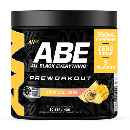All Black Everything Pre-Workout Powder | Preworkout Energy Drink Mix | 350mg Caffeine | Beta Alanine & Citrulline | Energy Supplement for Men & Women | Baddy Berry | 30 Servings