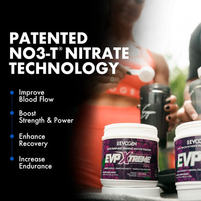 Evogen EVP Xtreme NO Pre-Workout for Men & Women | Sour Candy | 40 Servings | Arginine nitrate, L-citrulline, beta-alanine, creatine and coconut water; caffeine and yohimbe for energy and pumps