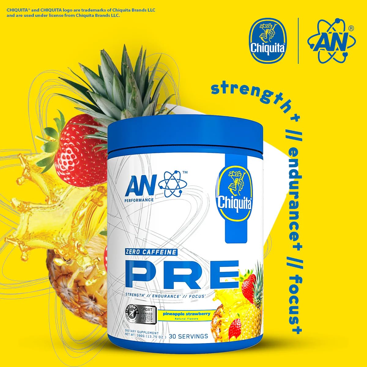AN Performance Pre-Workout Powder Supplement for Men & Women | Energy Drink Mix with 300mg Caffeine + Beta Alanine + Citrulline | Third-Party Tested | Fruit Punch | 30 Servings