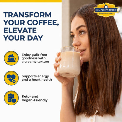 Simple Promise SlimBliss - Sugar Free Coffee Creamer with MCT Oil Powder - Supports Metabolism, Energy, and Digestion - MCT Powder for Coffee, Keto Coffee Creamer, Healthy Mocha Creamer - 30 Servings