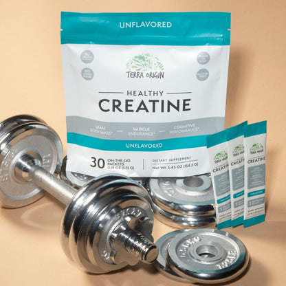 TERRA ORIGIN Creatine Monohydrate Bundle | 130 Servings Stick Pack and Jar Combo | Support for Muscle and Cognitive Performance* | Unflavored, Gluten Free, Zero Sugar