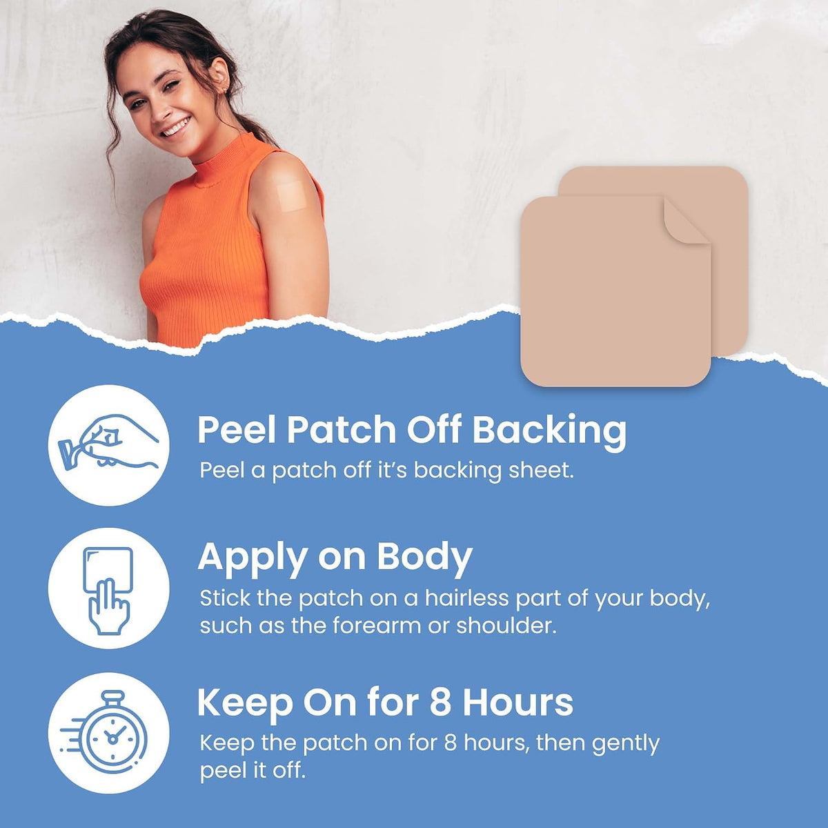 VIORY Melatonin Sleep Patches for Adults Extra Strength | Easy-to-Apply | Sleep Patch With Valerian, Relax & Wake Up Refreshed, Long-Lasting Night Comfort For Men & Women, 60 Patches