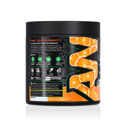 All Black Everything Pre-Workout Powder | Preworkout Energy Drink Mix | 350mg Caffeine | Beta Alanine & Citrulline | Energy Supplement for Men & Women | Baddy Berry | 30 Servings